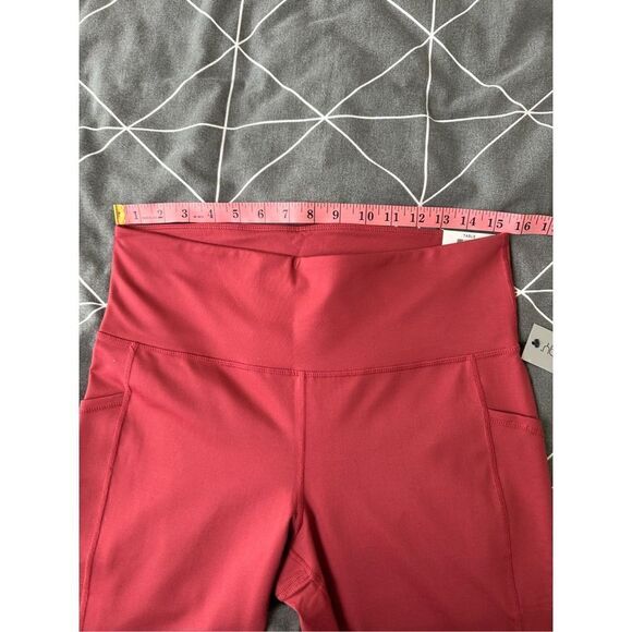 Ideology Red High-Waited Side-Pocket 7/8 Length Leggings Size Large - Picture 5 of 8